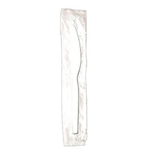 Dixie Individually Wrapped Polystyrene Knife Medium-Weight White 1000/Carton