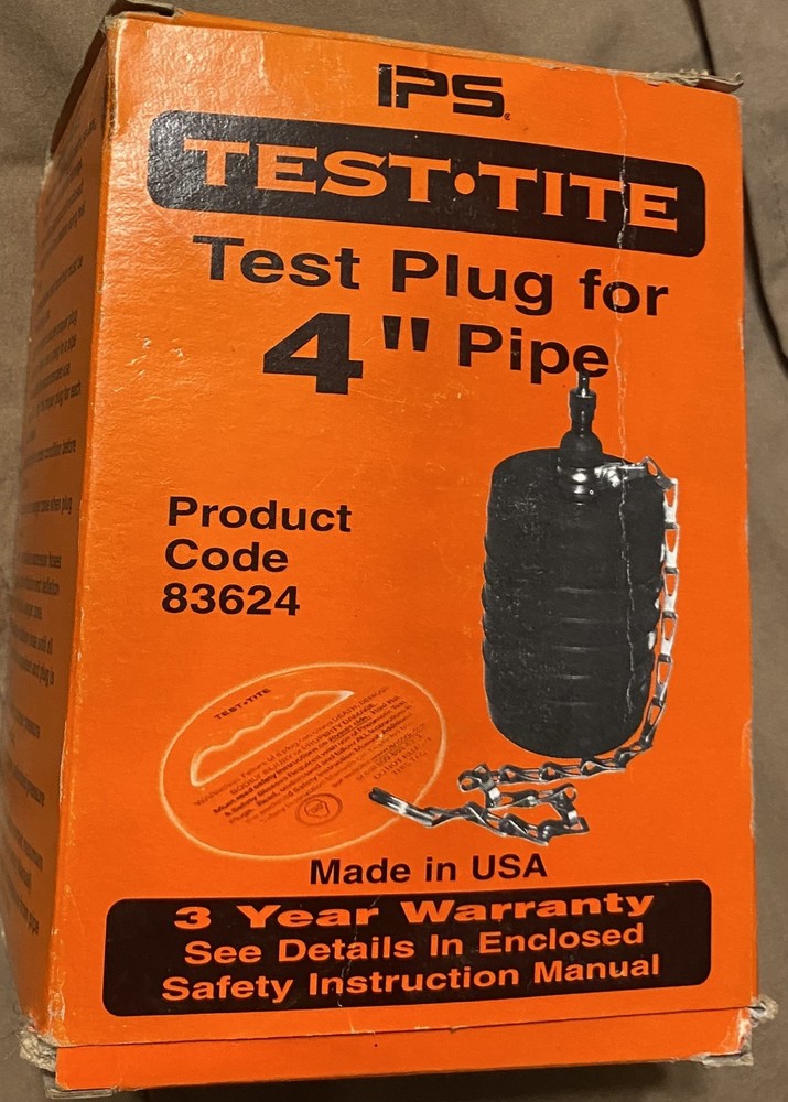 Test-Tite 83624 Pressure Relief Pneumatic Test Plug 4"