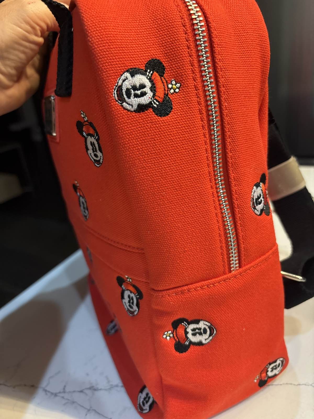 Loungefly Disney Minnie Mouse Red Embroidered Ears Mini Backpack NWOT