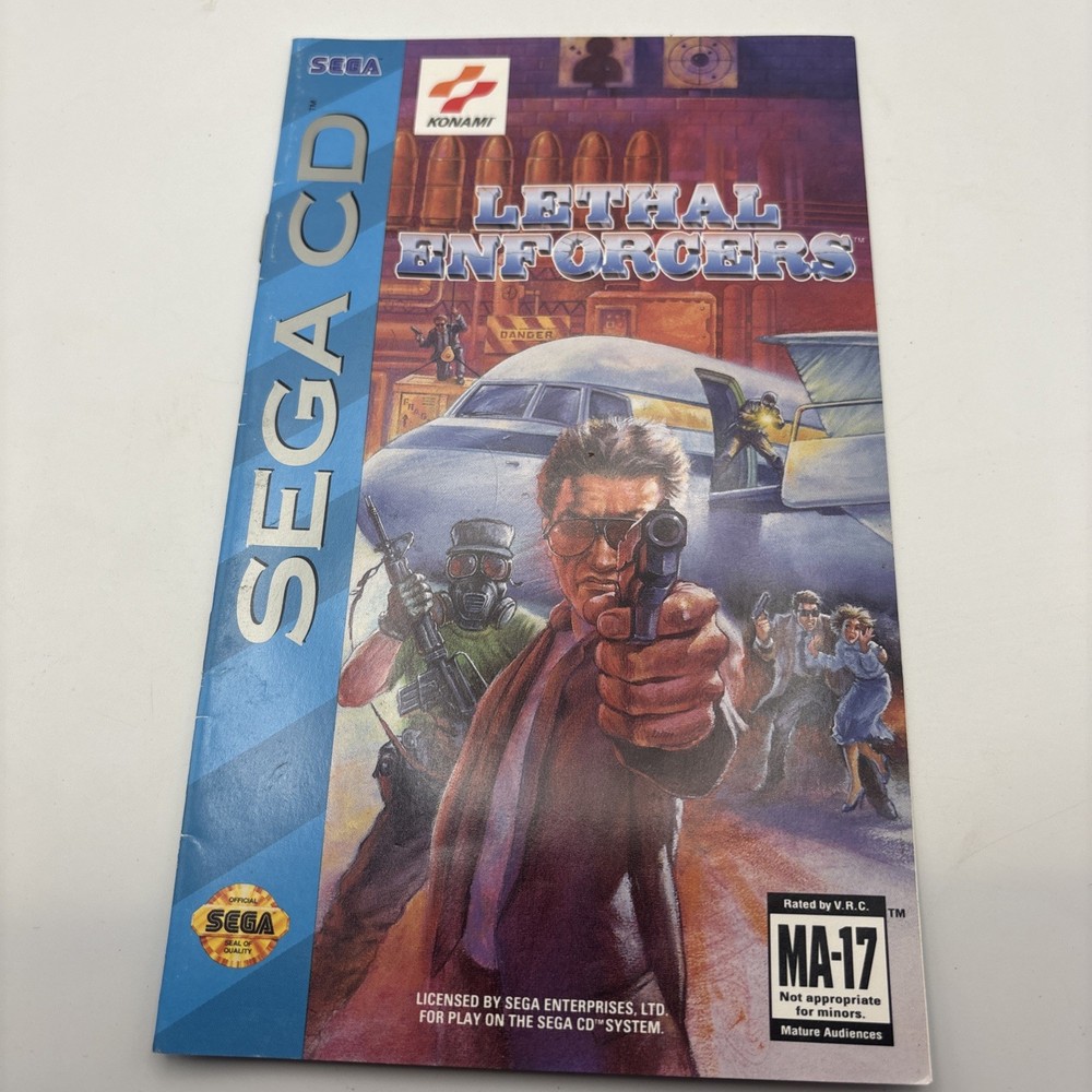 Sega CD Lethal Enforcers Instruction Manual Only