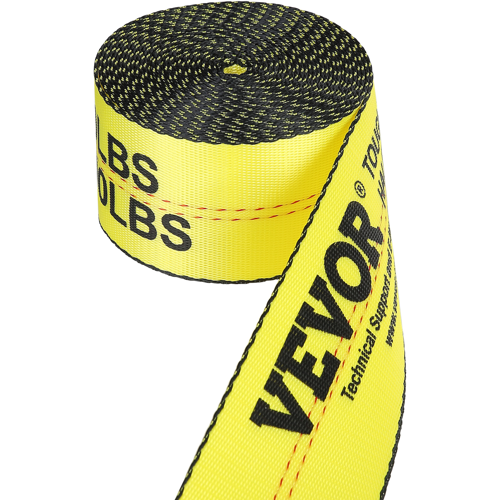VEVOR Truck Straps Winch Strap 4" x 30' with Flat Hook for Towing 4 Pack Yellow