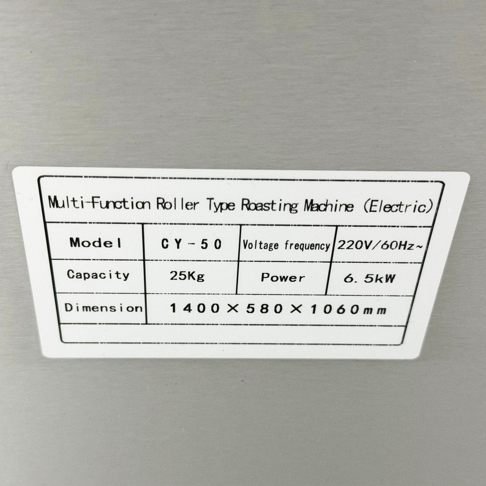 Commercial Automatic Drum Roaster Electric for Nut Coffee Bean Roasting 220V 3PH