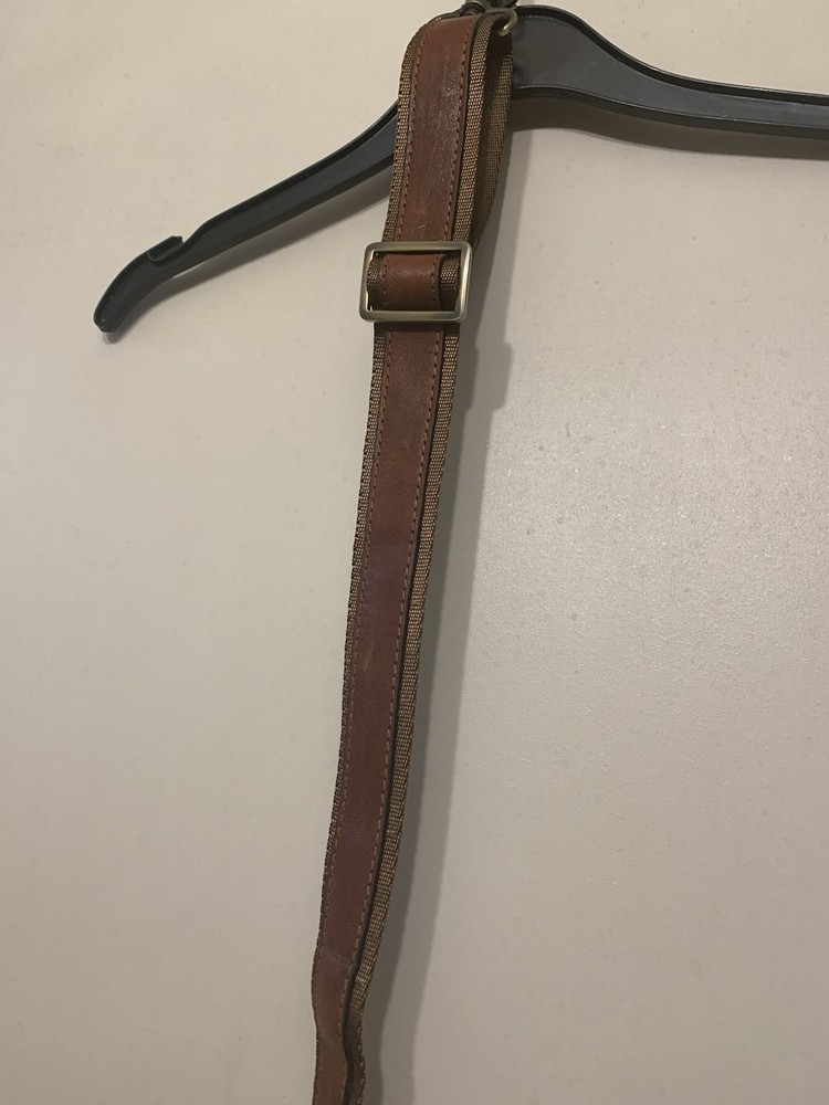 Replacement shoulder strap w/leather sturdy swivel hooks brass adjustable unisex