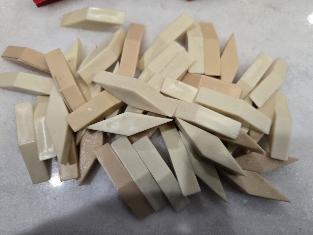 Math Manipulatives Plastic Tangram Pattern Blocks... 229 Pieces!