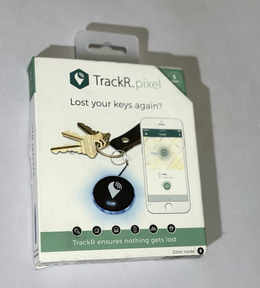 TrackR Pixel Bluetooth Tracking Devices - 5 Pack - 5 Colors - New-  iOS/Android