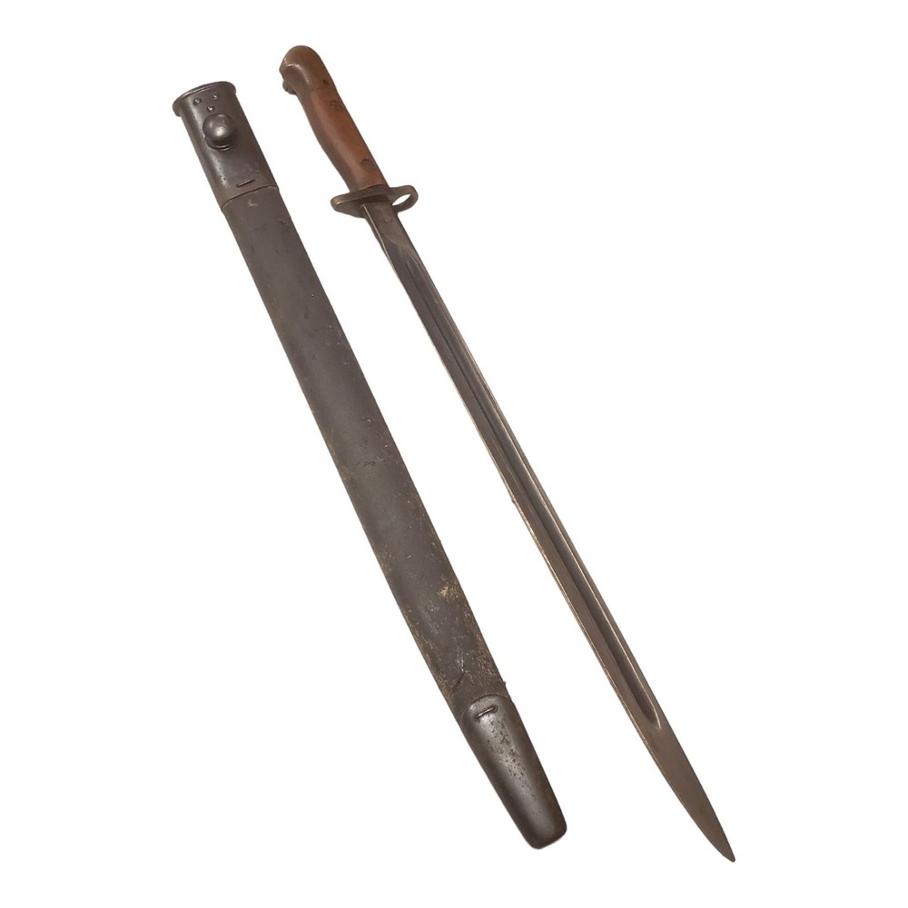 WW2 Australian Armed Forces Pattern 1907 Bayonet & Scabbard - Dated 1943