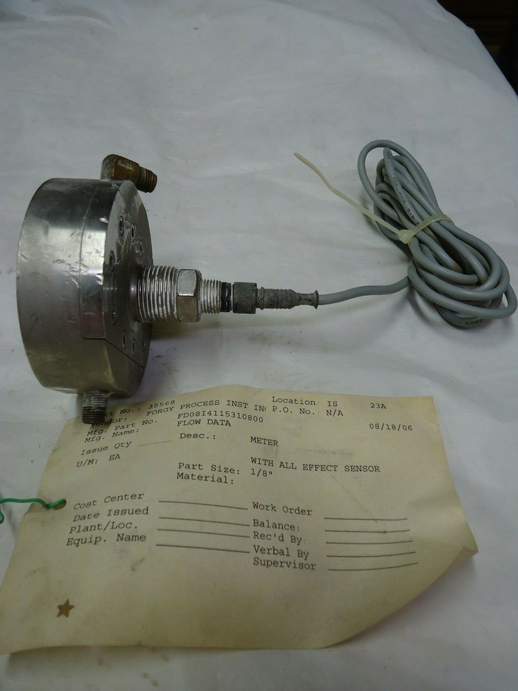 FLOWDATA INC FD 08 I 4115 3108 000 METER, PR 250PSIG TEMP 130F W/ EFFECT SENSOR