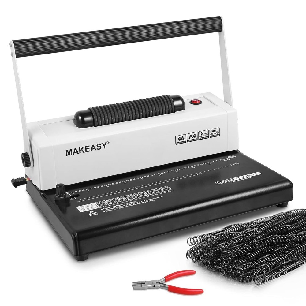 Professional Coil Binding Machine with Adjustable Margin for Multiple Sizes