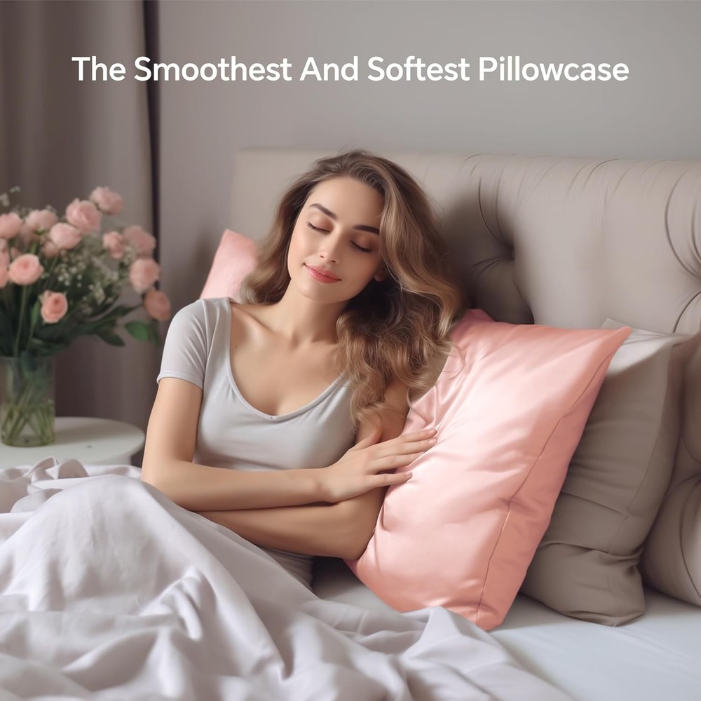 Mulberry Silk Pillowcase, Silk Pillowcase Standard Size 2 Pieces Set