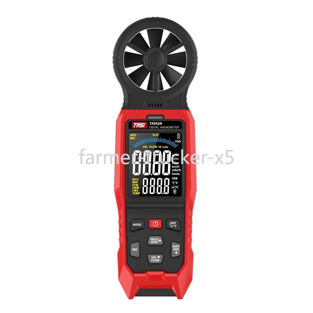 Handheld Wind Speed Meter Measuring Air Flow Speed Wind Temp Digital Anemometer