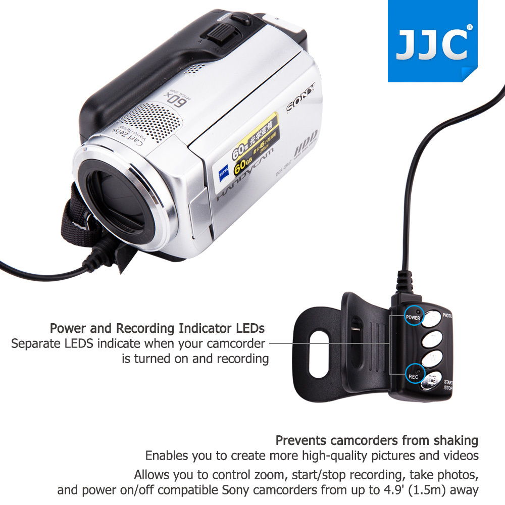 JJC Remote Commander Controller Sony AV A/VR Socket Handycam Camcorder as RM-AV2