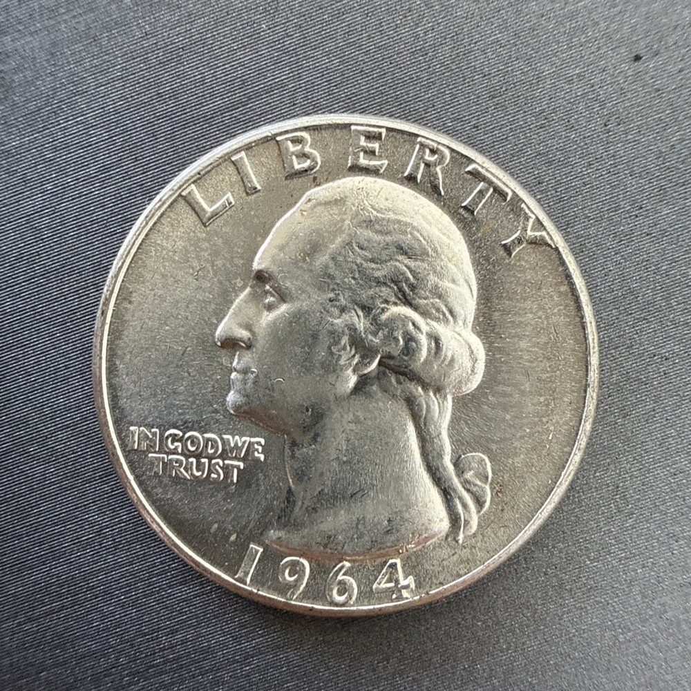1964 P 4 Silver Washington Quarters