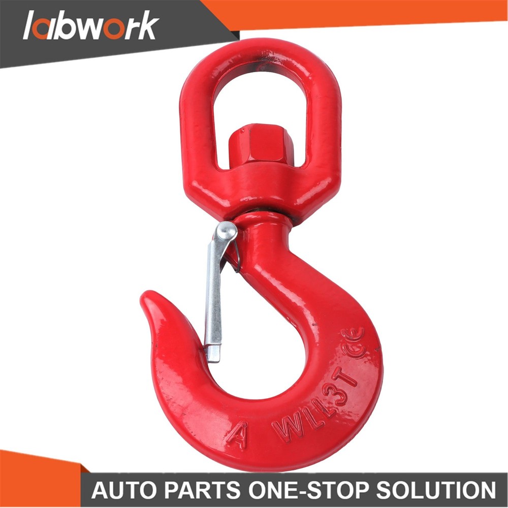 Labwork 3 Ton Locking Swivel Hook 5/8" Grade 80 Lifting Hook Rigging with Latch