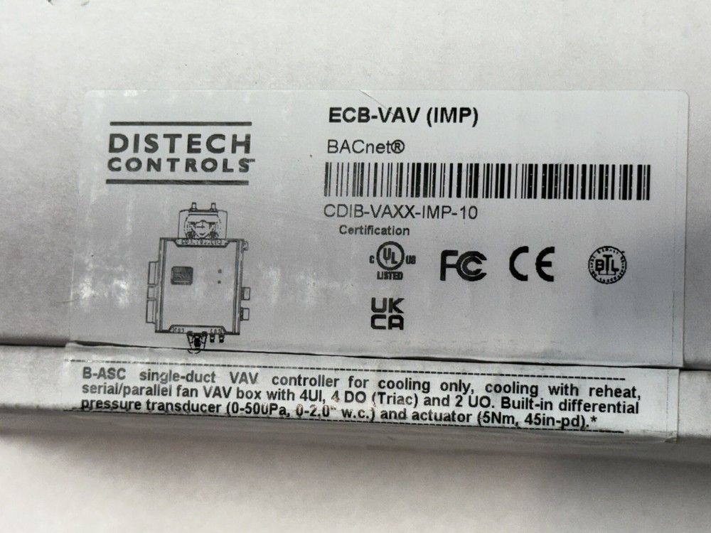 DISTECH CONTROLS BACnet ECB-VAV (IMP) CDIB-VAXX-IMP-10