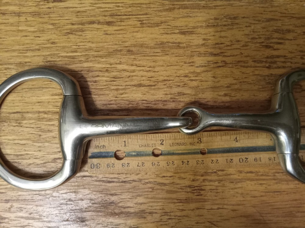 used eggbutt snaffle bit stainless steel 4 3/4 in Herrmann