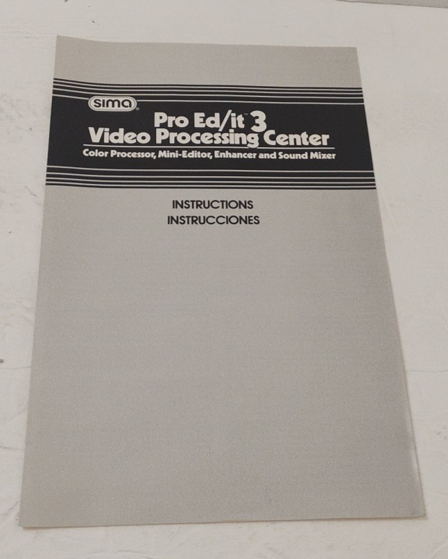 1991 Pro Ed/it 3 Video Processing Center COMPLETE *Tested & Working*