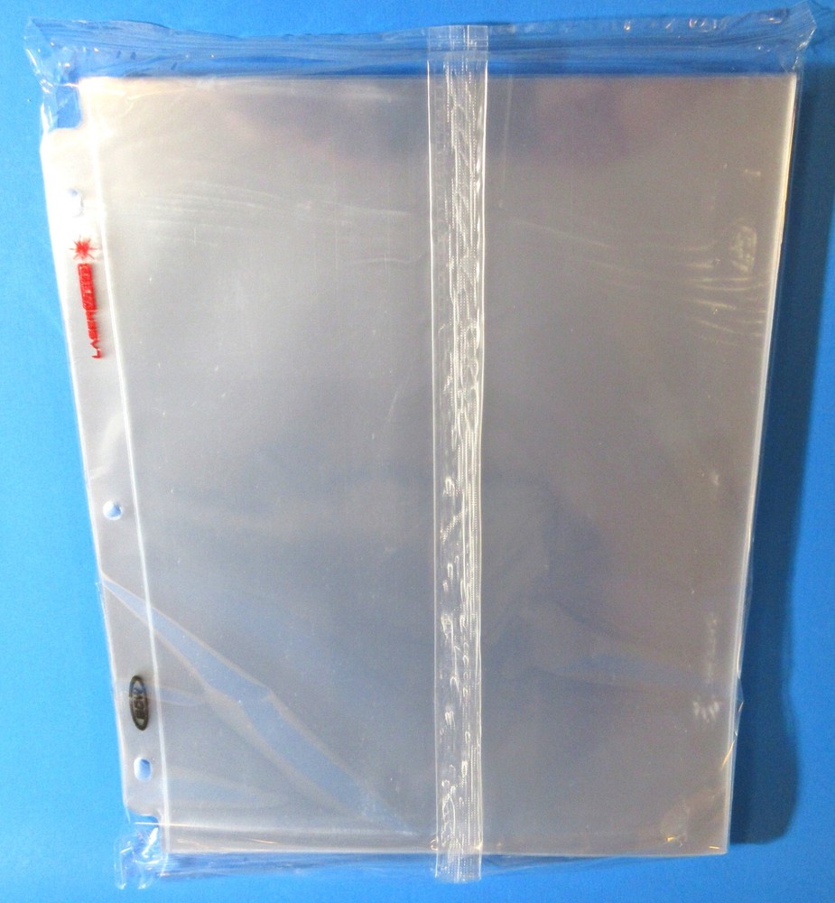 (50)LASERWELD 1-POCKET 8½" x 11" DOCUMENT PAGES,FITS 3-RING BINDER-CRYSTAL CLEAR