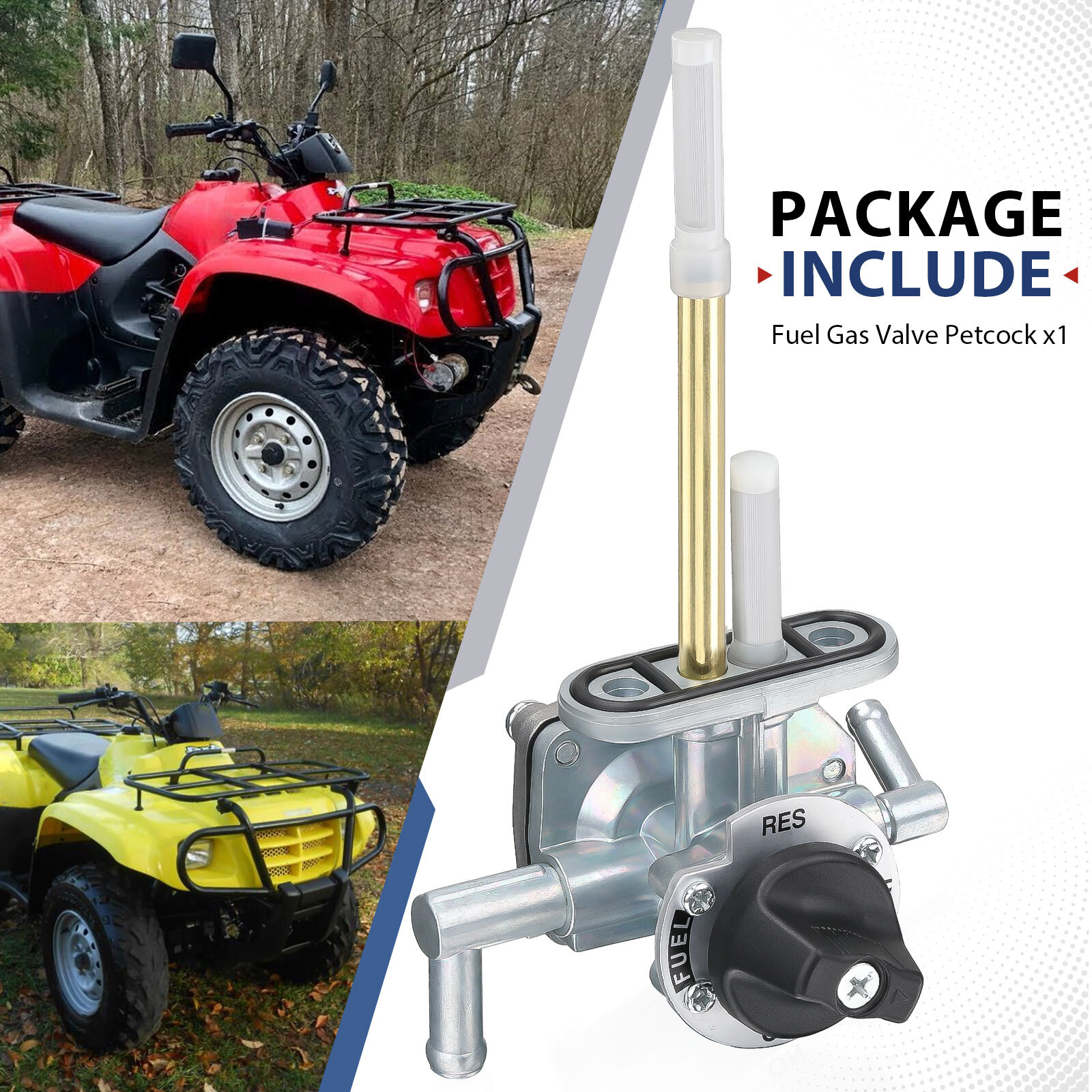 NEW 2002-2007 FOR SUZUKI EIGER LTA LTF 400 FUEL PETCOCK ON OFF VALVE 44300-38F03