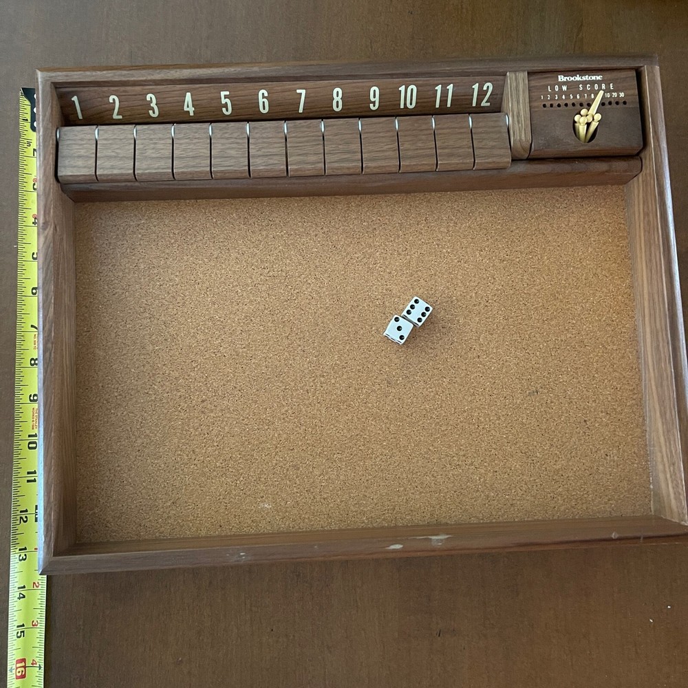 BROOKSTONE SOLID WALNUT DELUXE CLAPPER GAME #11996