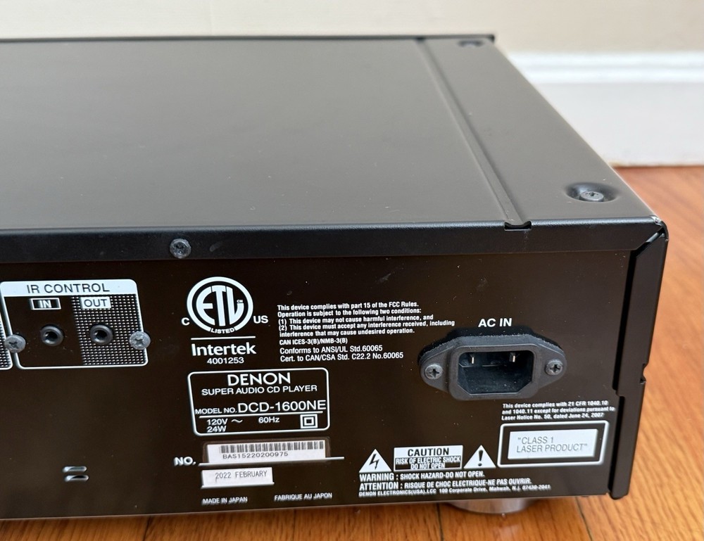 DENON DCD-1600NE Super Audio CD SACD Player Advanced AL32 Processing Plus Tested