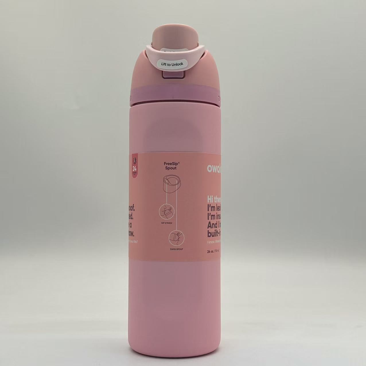 Owala 24oz Rose Quartz FreeSip Water Bottle Sport Mug Top Quality