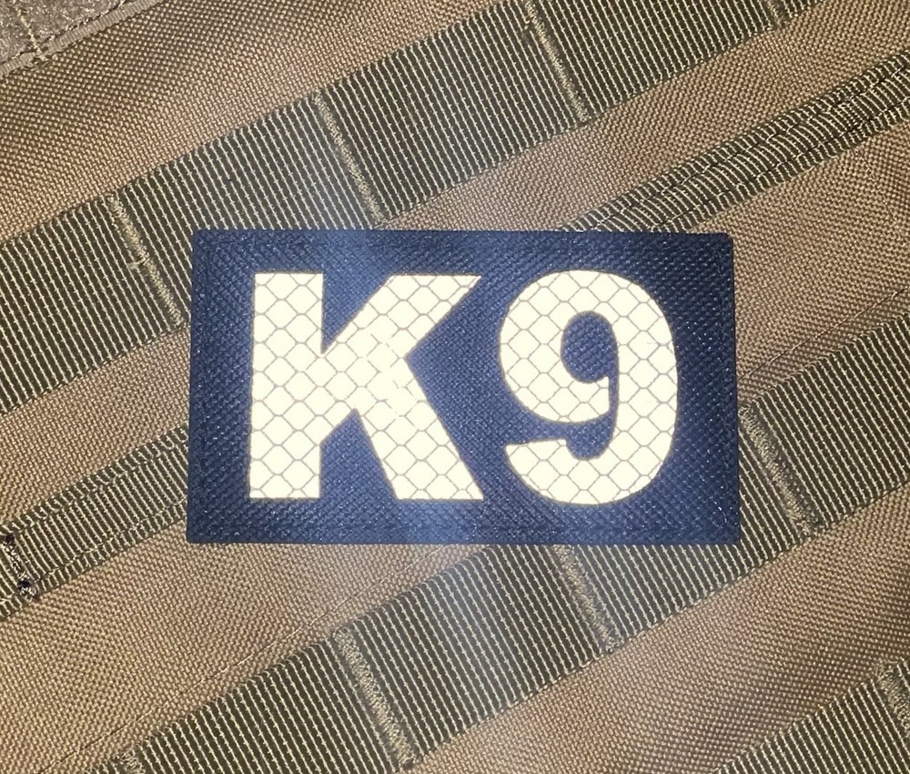 IR Reflective Glow K9 Unit Service Dog Hook Loop Patch