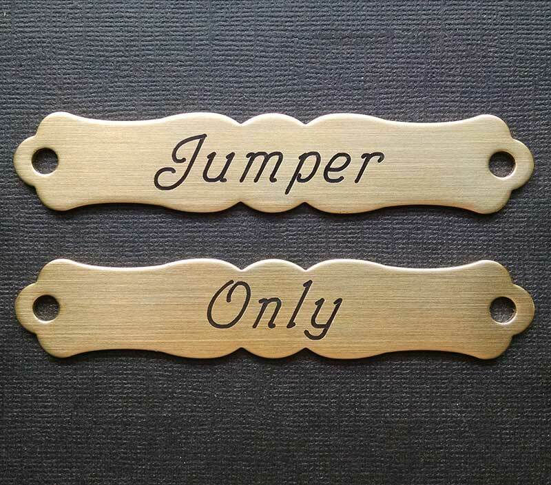 HALTER PLATE THICK ORNATE LGE Solid Brass Custom Engraved Personalized Horse