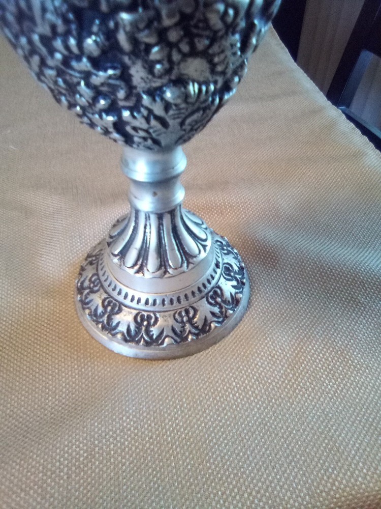 Vintage Bronze with Silver Plate Pitcher