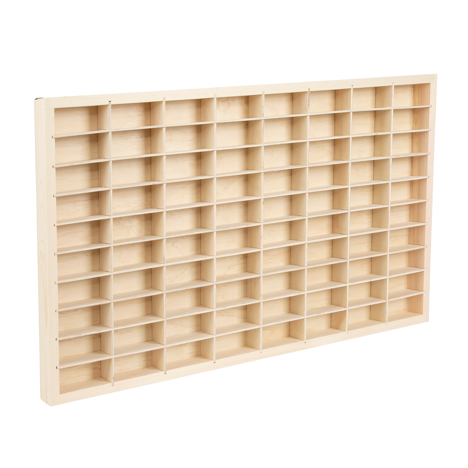 80 Grids for Hot Wheels 1:64 Diecast Car Matchbox Wood Display Shelf Storage