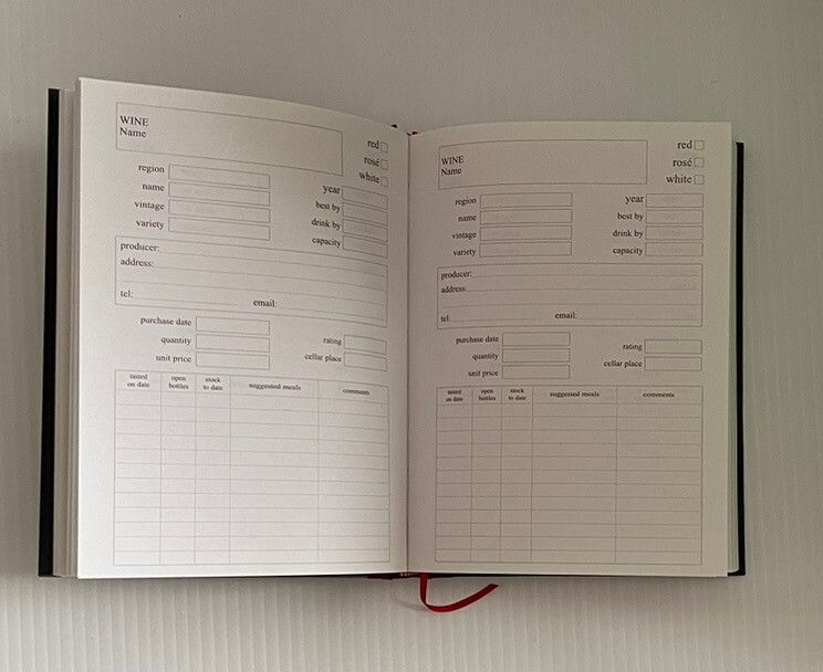 NEW Wine Diary Book • Cellar Inventory • Tasting Notes