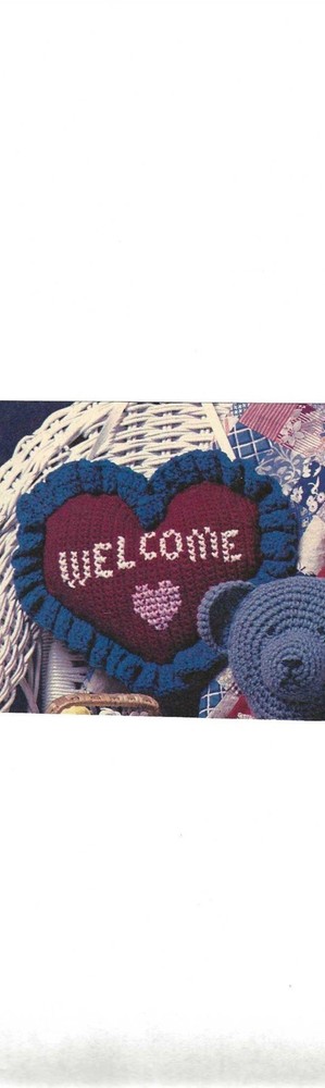Welcome Heart (#348-23) vintage crochet pattern