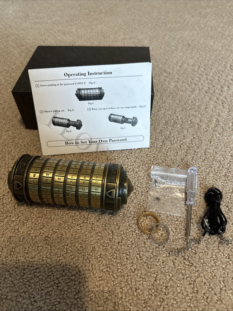 Cryptex Da Vinci Code Mini Cryptex Lock Puzzle Boxes with Hidden Compartments
