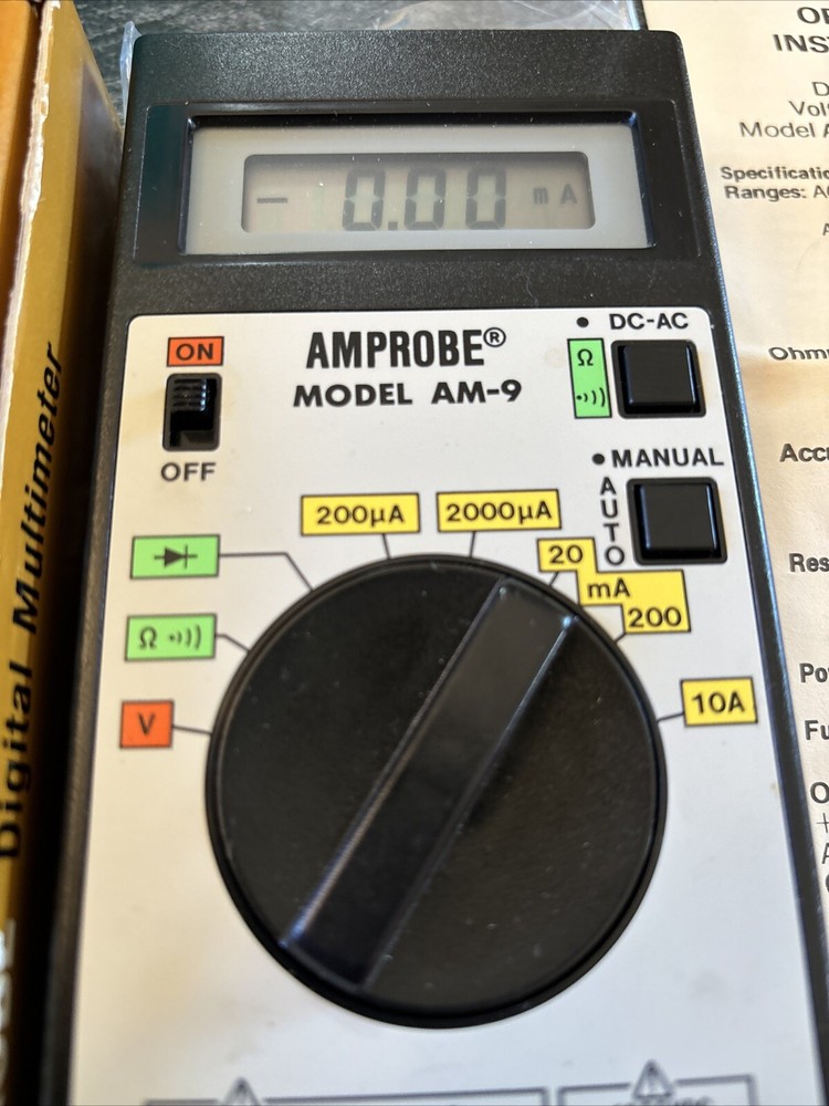Amprobe Model AM-9 Digital Multimeter With Accessories #DD