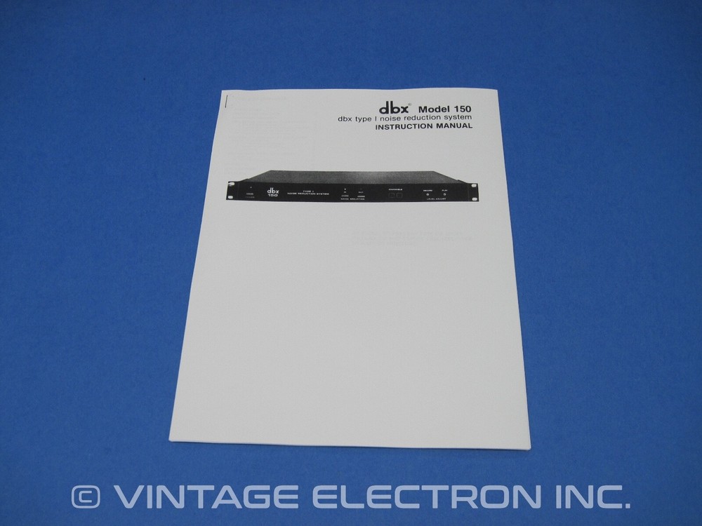 dbx 150 Type I Noise Reduction System - Audio Processor for Tape etc. (w/MANUAL)