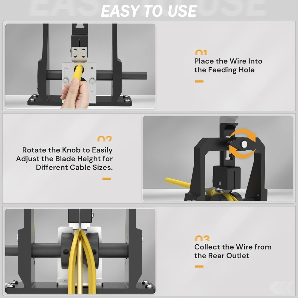 Adjustable Wire Stripper Machine Professional Drill Powered Cable Stripping Tool