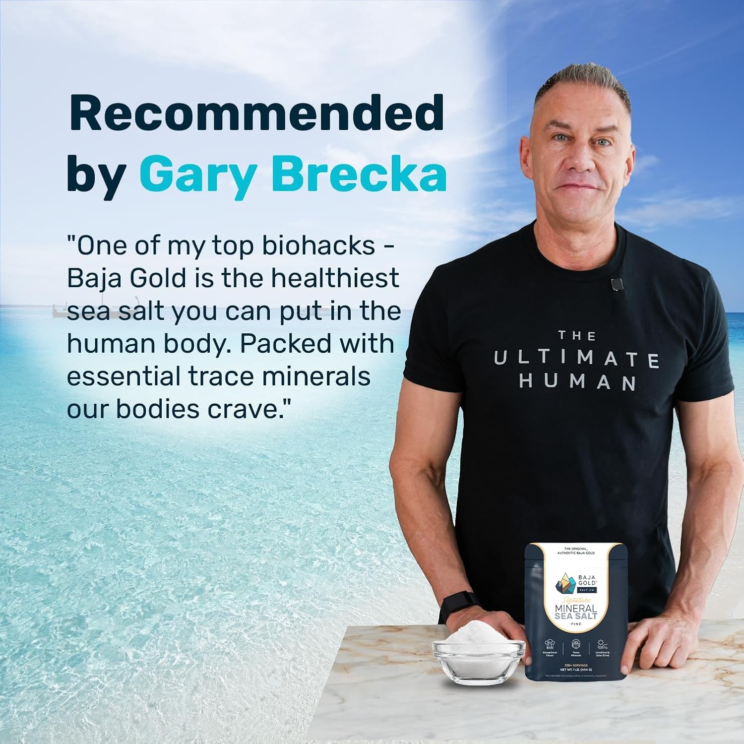 Baja Gold Mineral Sea Salt, Fine Grind, 1 Lb. Bag