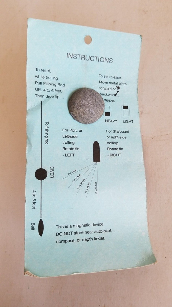 Black Rainbow Directional Diving Trolling Device Eesets Without Retrieving