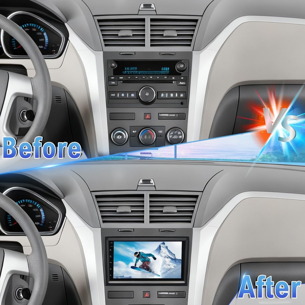Double Din 7" Touchscreen Car Stereo for Traverse 2013-2017 4G+64G GPS Bluetooth