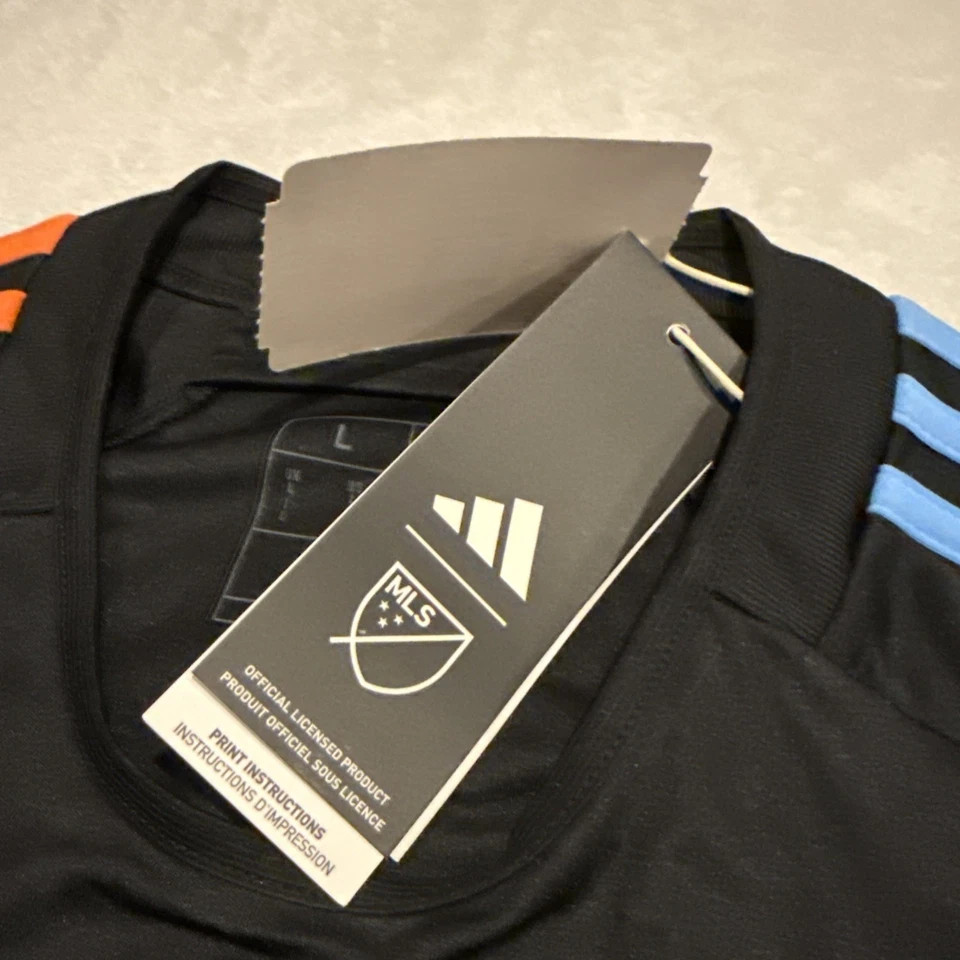 2024-25 Adidas Men’s New York City FC Black Away Soccer Jersey Large NYCFC Sz L