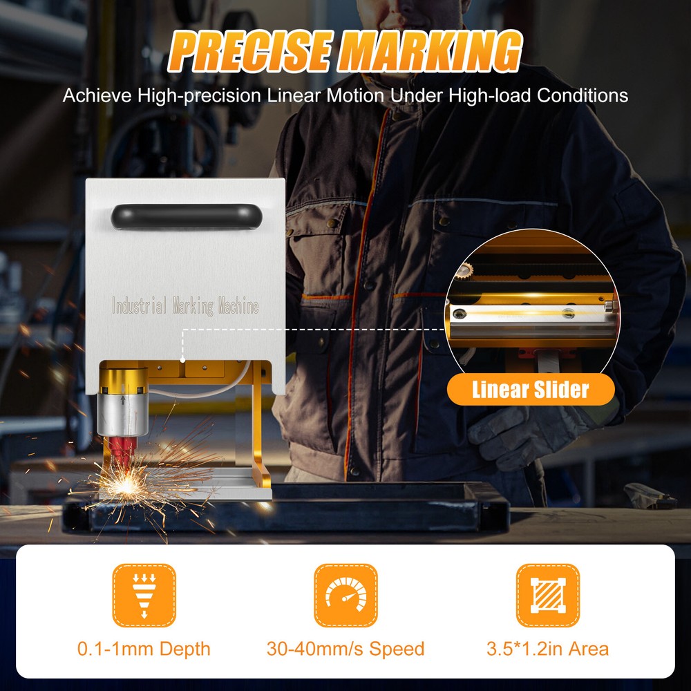 40mm/s Handheld Touch Screen Dot Peen Marking Machine for VIN Code Chassis 120W