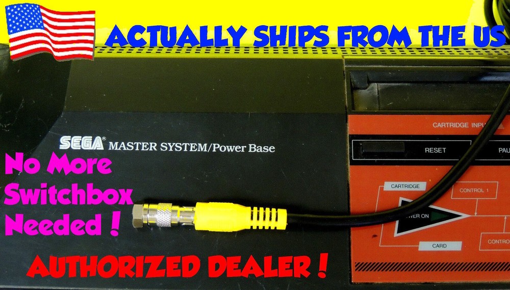 RCA Video Cable and or RF TV Connector Adapter for Sega Master System