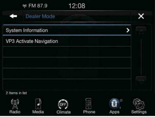 CHRYSLER RA3 Navigation Activation Uconnect 8.4