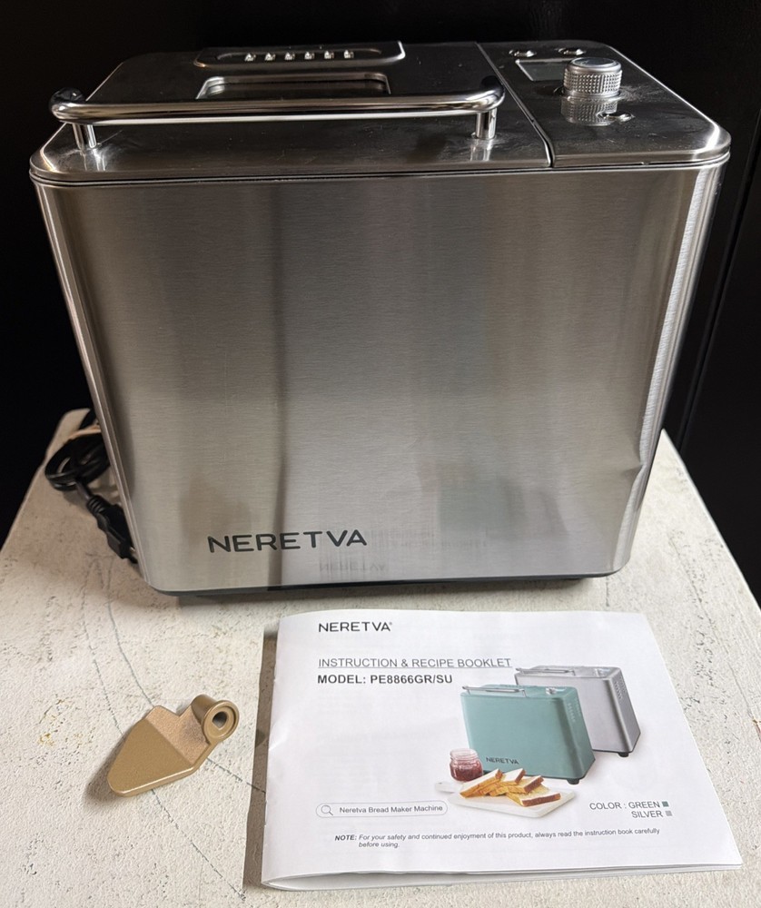 Neretva Bread Maker Machine 2LB Automatic Breadmaker PE8866SU Stainless Steel