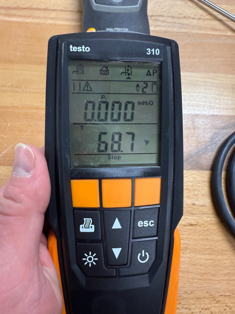 Used Testo 310 Residential Combustion Analyzer with Printer! Needs O2 Sensor