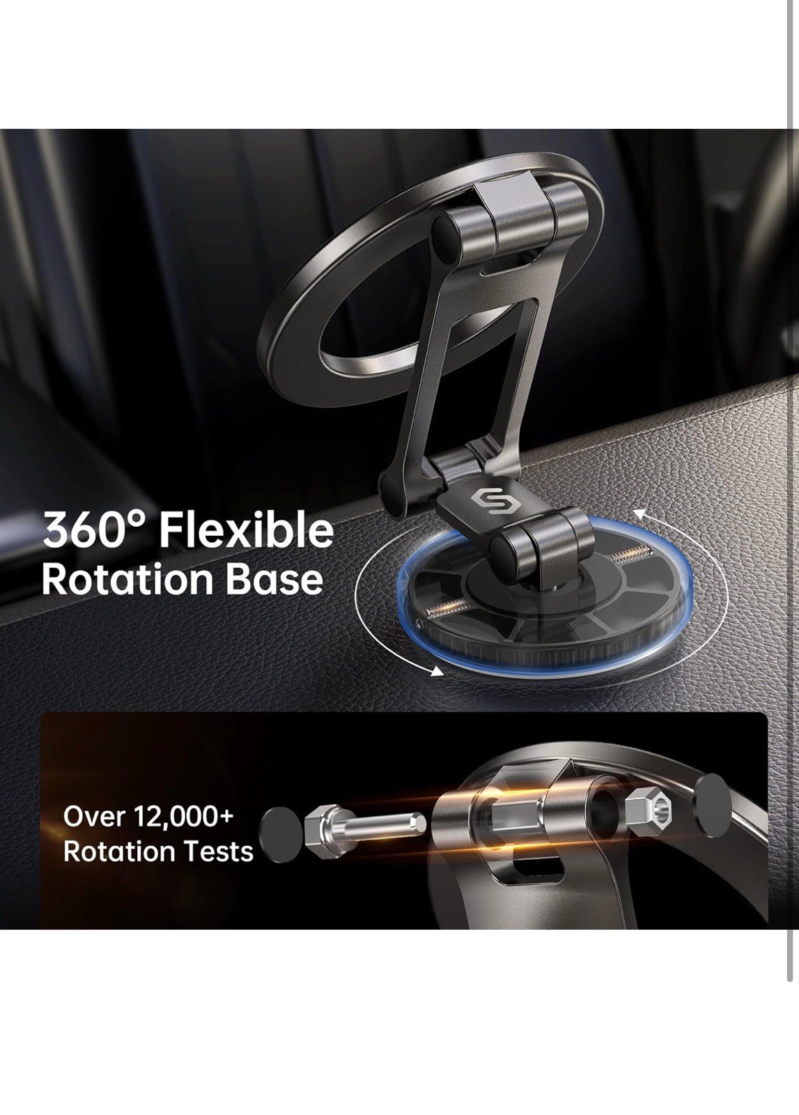 Syncwire Fits MagSafe Car Mount for Car Dash&Tesla Screen[All-Metal]