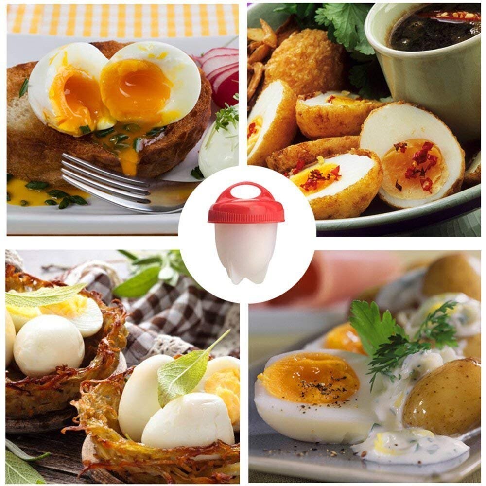 NIB Egglettes Egg Cooker Hard Boiled Eggs Shell Non Stick - 6 Pack