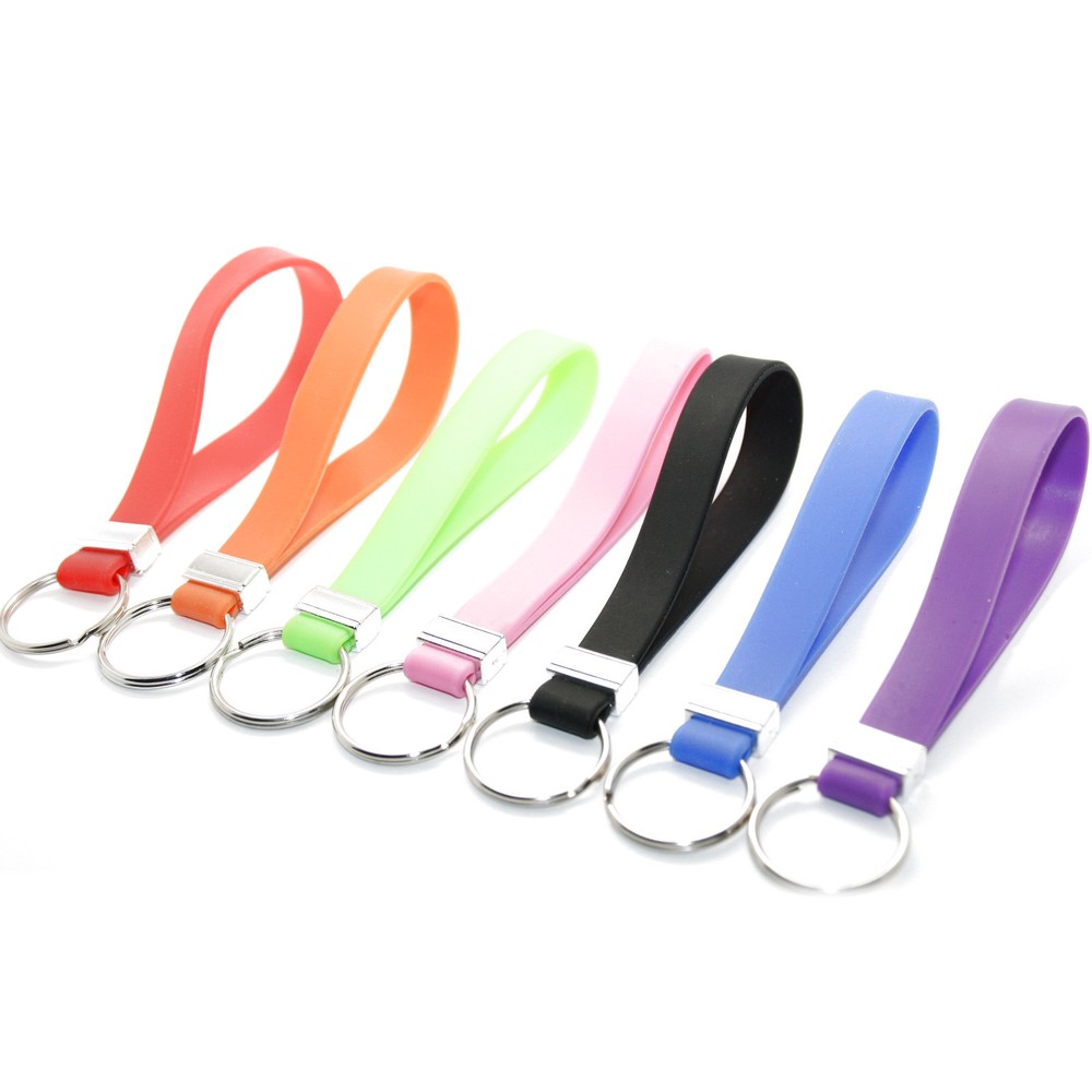 2 Silicone Keychains Key Strap Key Bands Pendant Key Ring