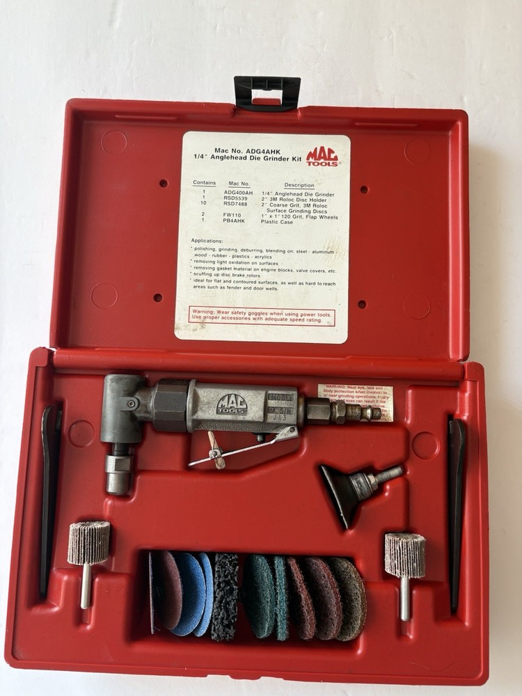 MAC TOOLS 1/4 INCH ANGLEHEAD DIE GRINDER KIT
