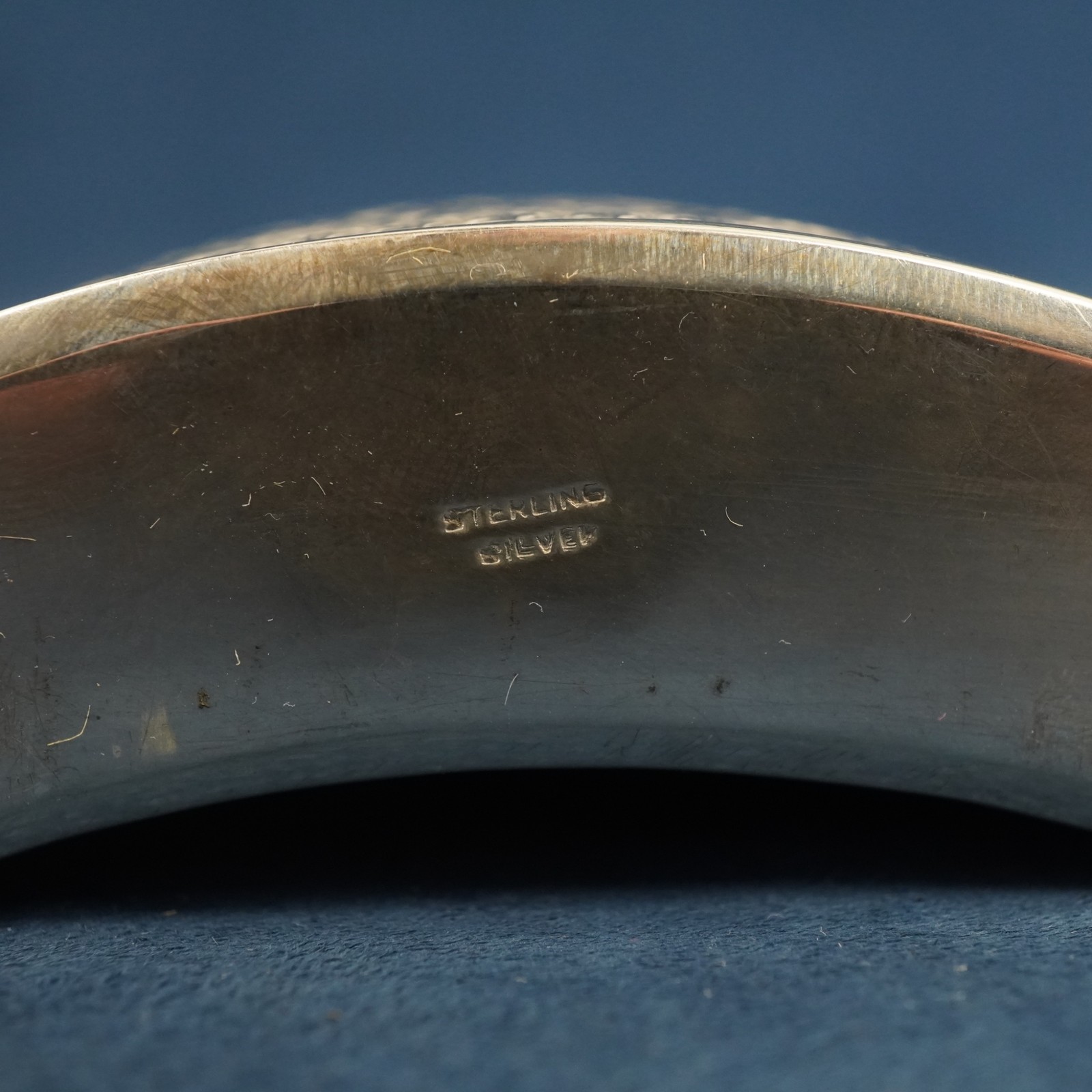 Vintage Embossed Sterling Silver Hip Flask, 196.8g - Free Shipping USA