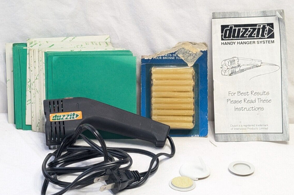 Duzzit Handy Hanger System machine with instructions & extra sticky items???